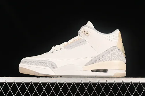 All categories Air Jordan Jordan series basketball shoes Air Jordan 3 OG version Air Jordan 3 "Craft Ivory" AJ3 Joe 3 ivory white full first layer FJ9479-100